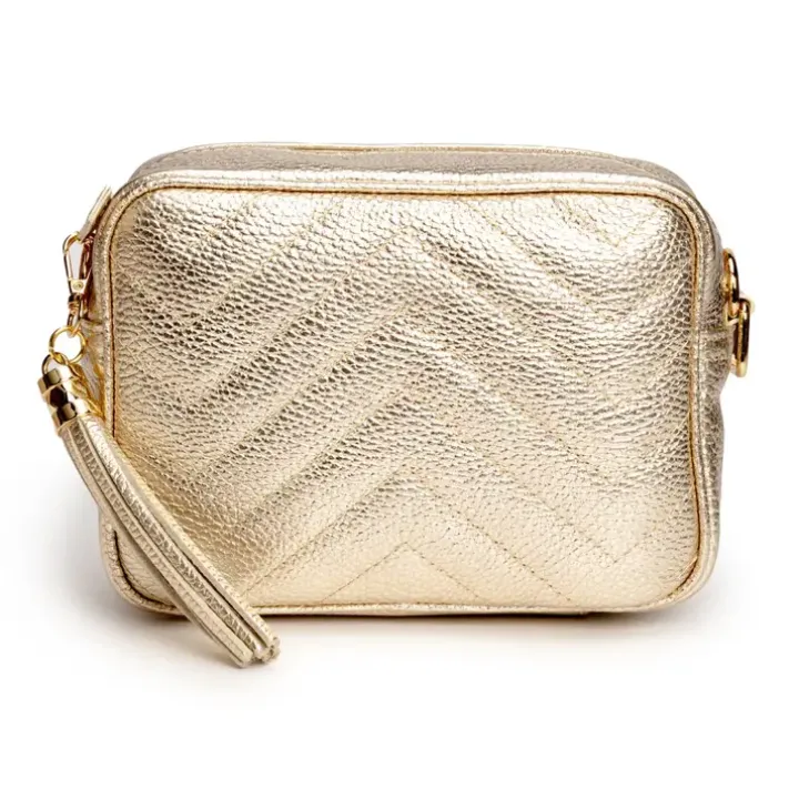 E.B Quilted Standard Bag Gold