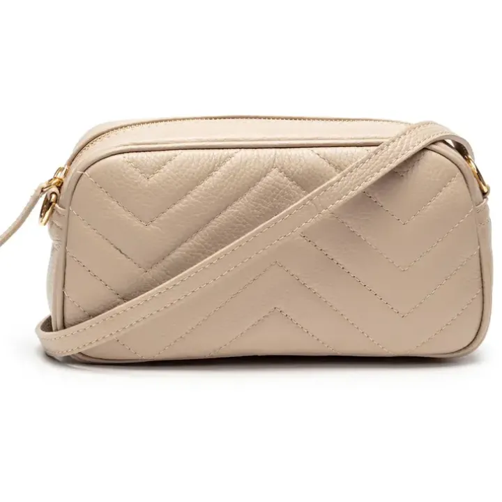 E.B Quilted Tapered Bag Biscuit