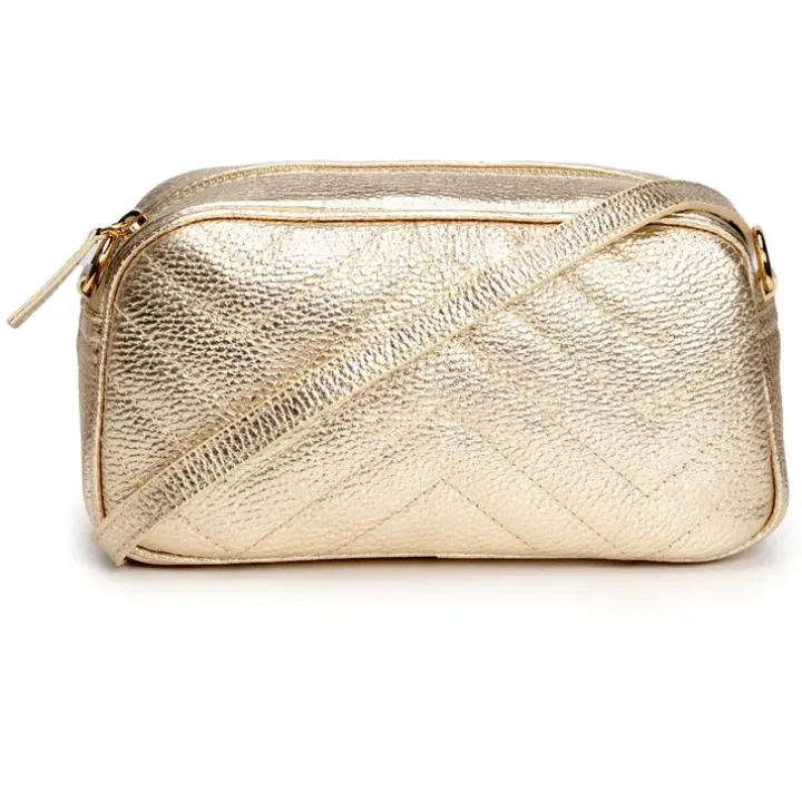 E.B Quilted Tapered Bag Gold