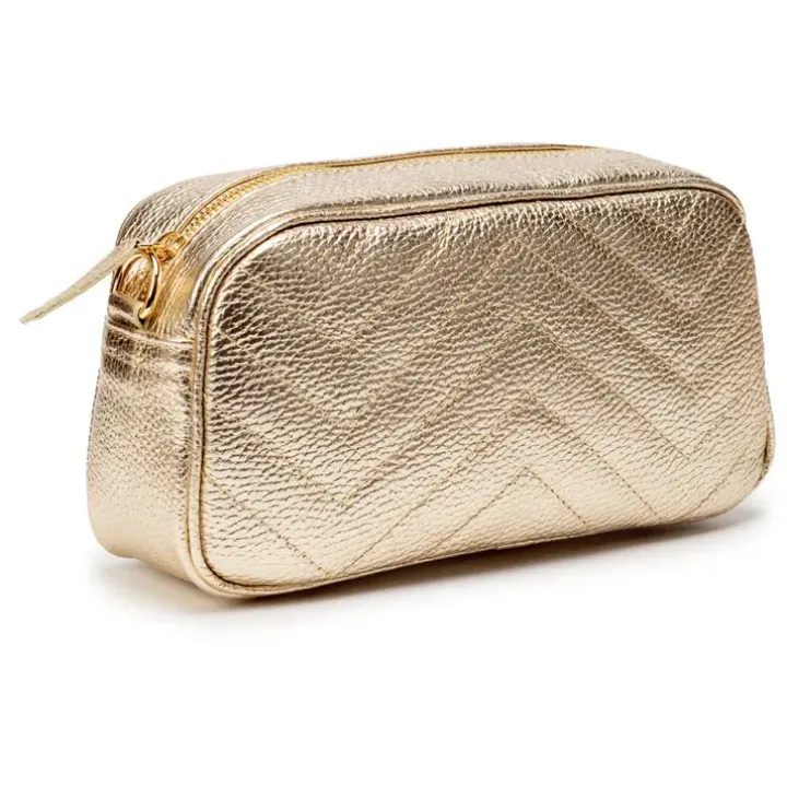 E.B Quilted Tapered Bag Gold