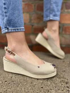 Flag Mid Wedge Espadrilles Slingback