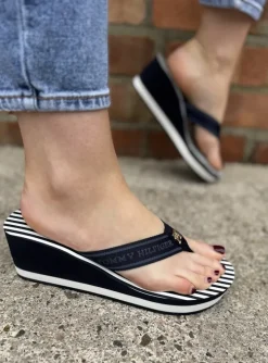 TH Stripes Wedge Beach Sandal